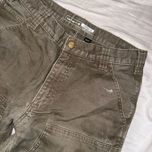 Carhartt Double Knee Olive Green Work Pants